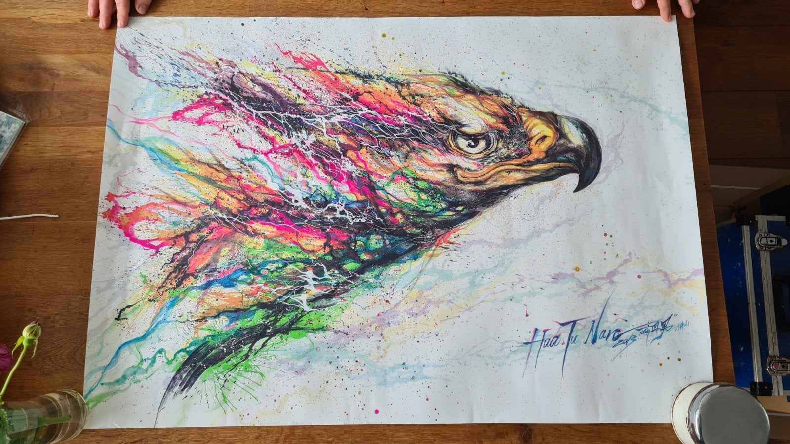 Colorful Bird poster Hua Tu Nan (Tusn?) IKEA art 2015, Huis en Inrichting, Woonaccessoires | Schilderijen, Tekeningen en Foto's