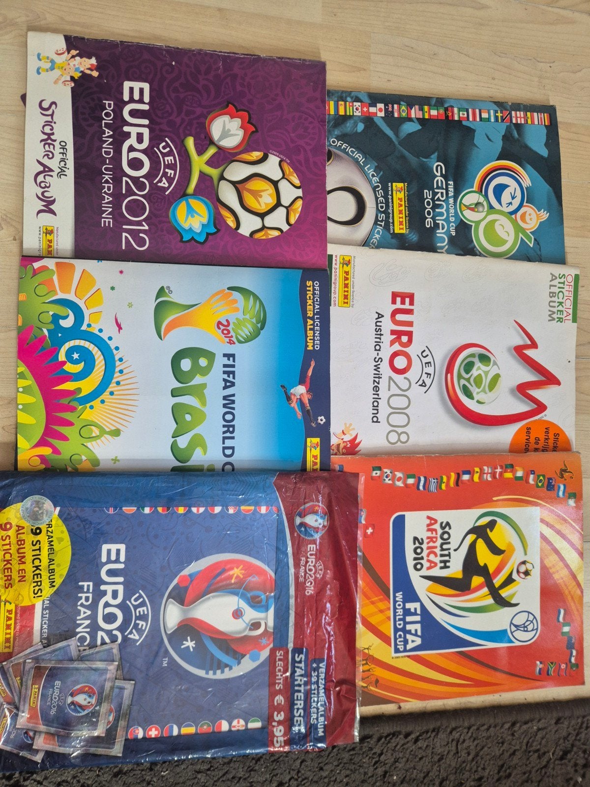6x panini wk/ek 2006 t/m 2016., Ophalen of Verzenden, 3 tot 4 jaar