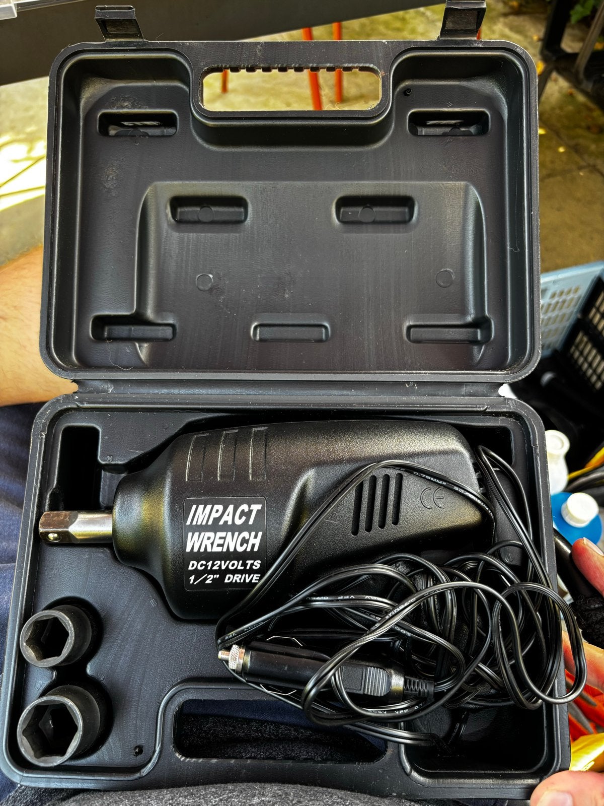 Impact Wrench DC12V met doppen set in koffer, Ophalen of Verzenden, Zo goed als nieuw