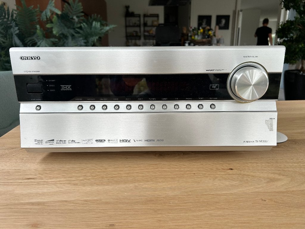 Onkio versterker TX-NR3007 3 zones (ruis op front rechts), Audio, Tv en Foto, Ophalen of Verzenden, 120 watt of meer, Onkyo, Gebruikt
