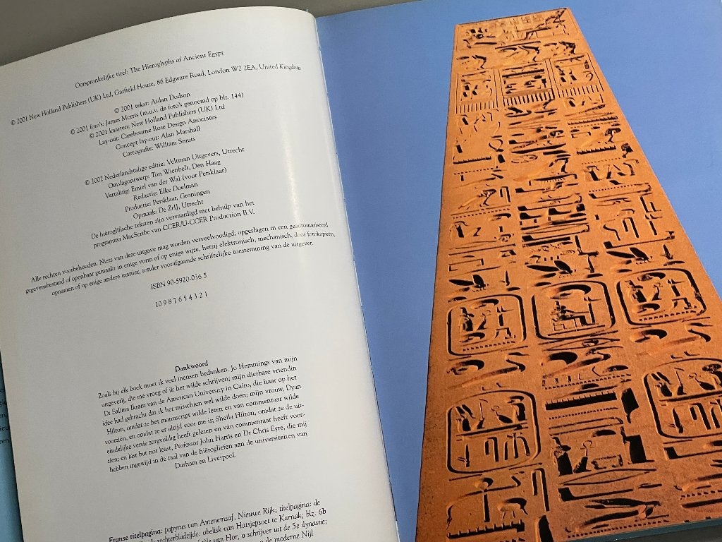 De hiërogliefen van het oude Egypte (2002), Ophalen of Verzenden, Zo goed als nieuw, Afrika, 14e eeuw of eerder