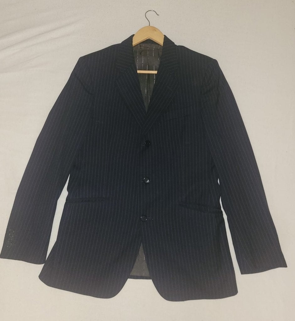 Burberry London 2000s Vintage Blazer & Pantalon (Maat 50/52), Burberry London, Maat 52/54 (L), Blauw, Ophalen of Verzenden