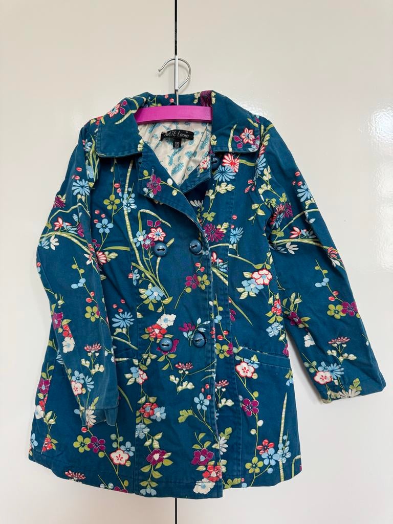 Petit Louie Jasje met Bloemenprint Maat 110/116, Ophalen of Verzenden, Zo goed als nieuw, Meisje, Jas