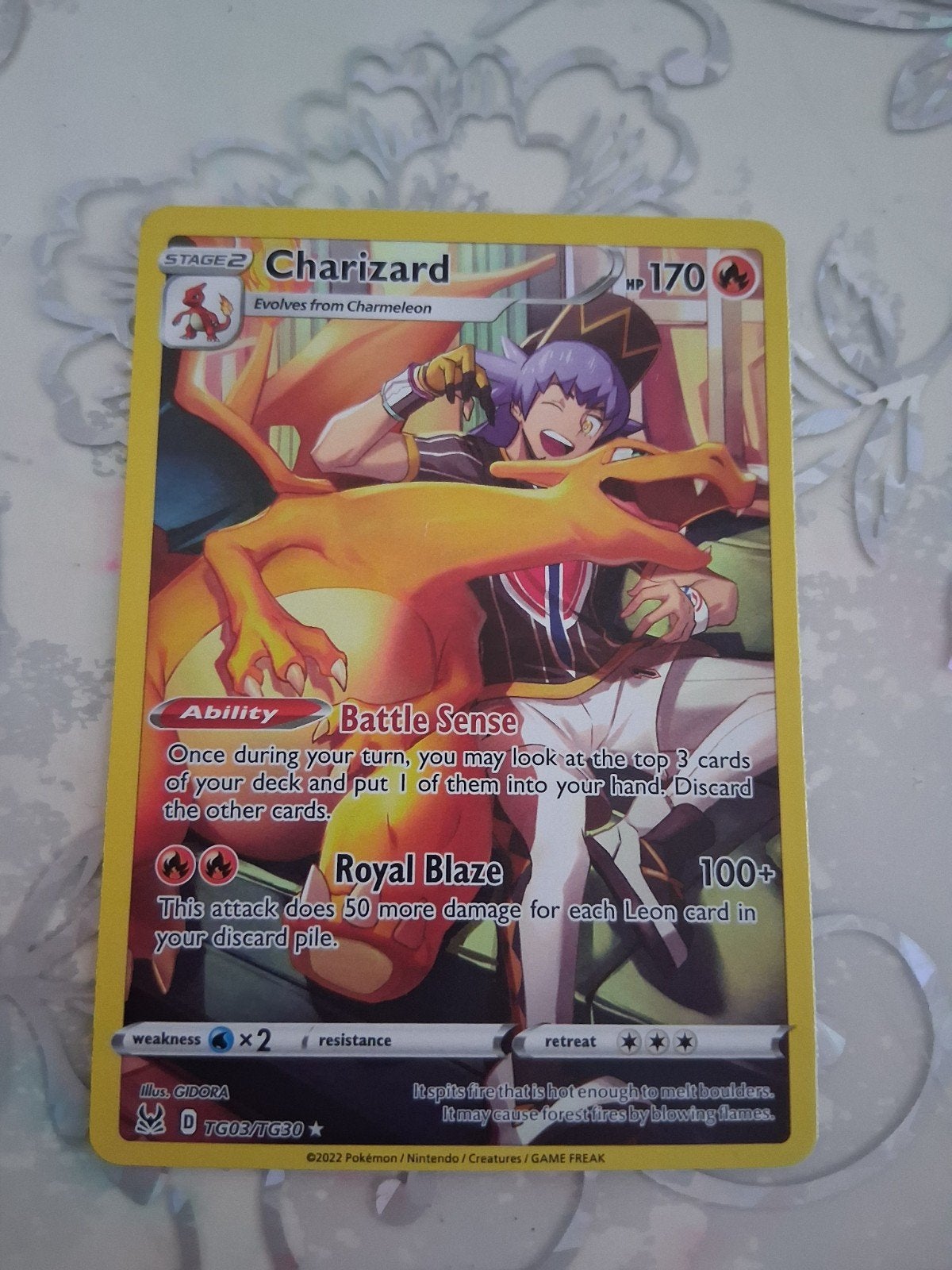 Charizard TG03/TG30 Pokémon Kaart - Zo goed als nieuw, Ophalen of Verzenden, Zo goed als nieuw, Losse kaart