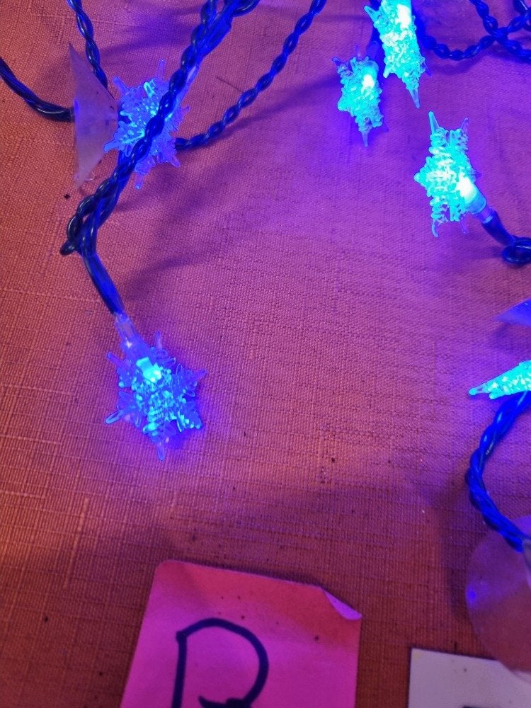 sneeuwvlok verlichting blauw op batterijen [b449], Ophalen of Verzenden, 'T Olde Gre-j, Info@toldegrej.nl, Endepoelstraat 20f Didam