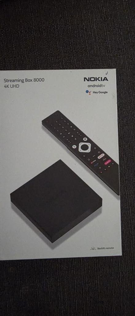 Nokia Streaming Box 8000 4K UHD Android TV IPTV, Audio, Tv en Foto, Mediaspelers, Ophalen of Verzenden, Zo goed als nieuw, HDMI