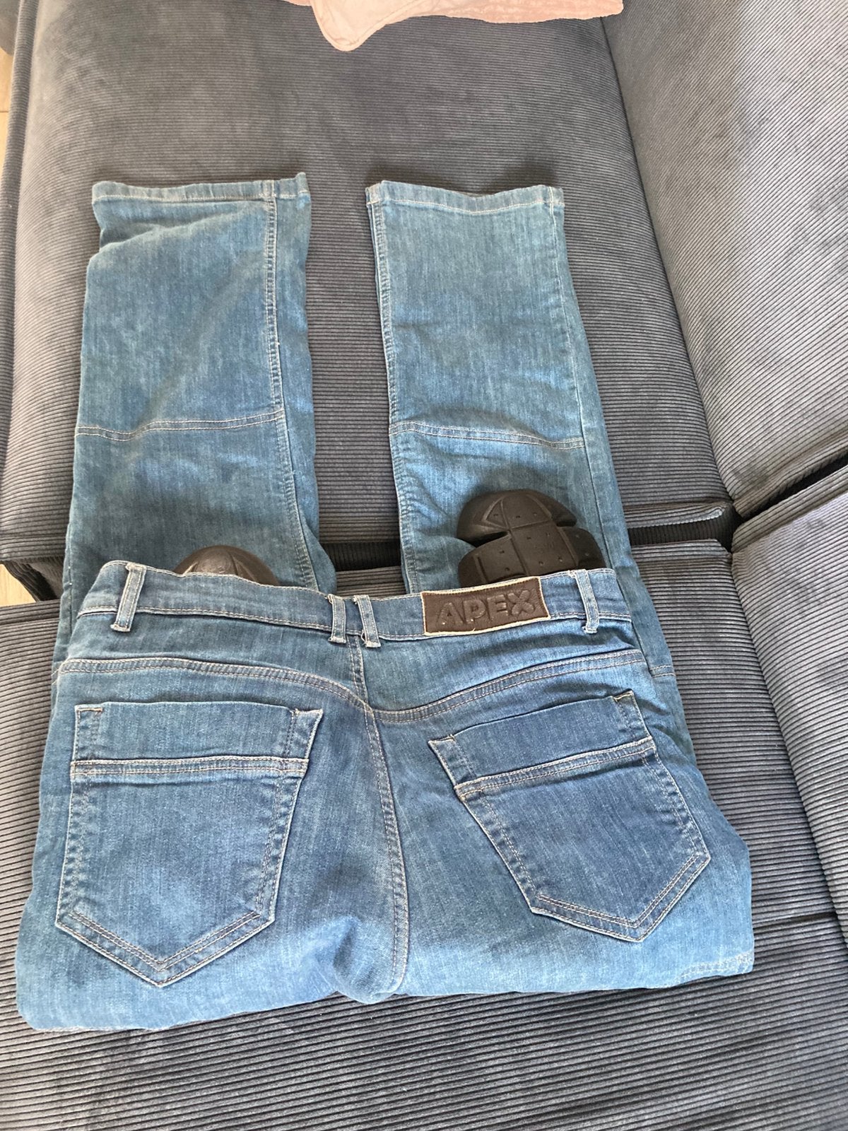 Kevlar jeans motorbroek met knie protector, Motoren, Kleding | Motorkleding, Ophalen of Verzenden, Tweedehands, Broek | textiel
