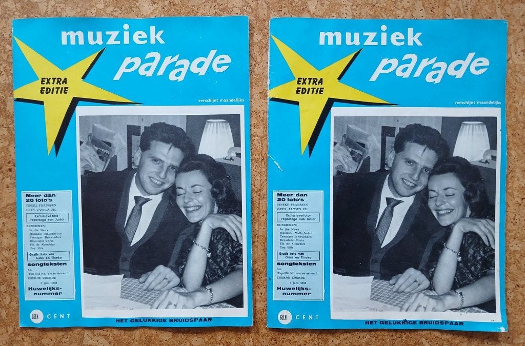 Muziek Parade extra editie 3-6-1961 Huwelijk hoofdredacteur, Verzenden, 1960 tot 1980, Nederland, Tijdschrift