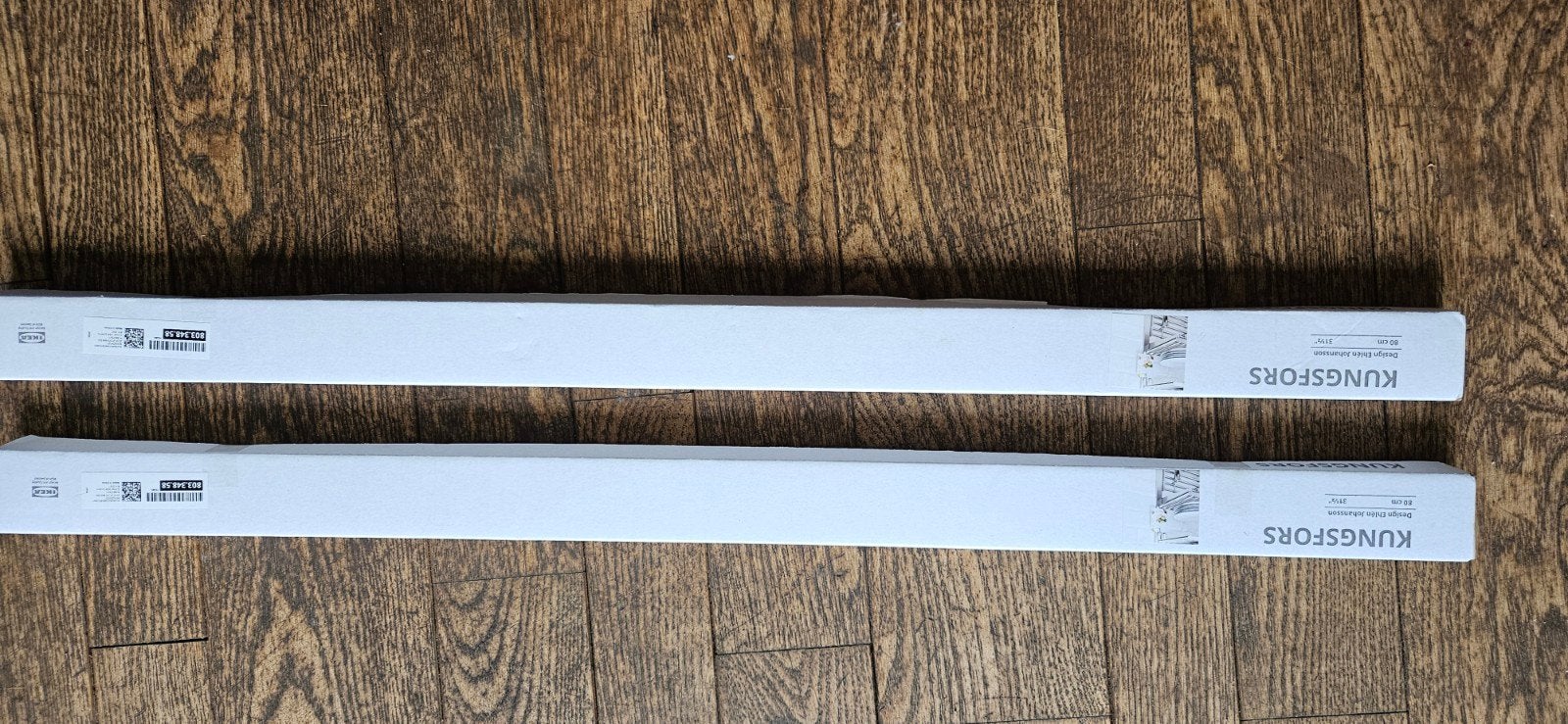 IKEA KUNGSFORS Rail - 2x 80 cm RVS (Nieuw in doos), Overige typen, IKEA, Ophalen of Verzenden, Metaal