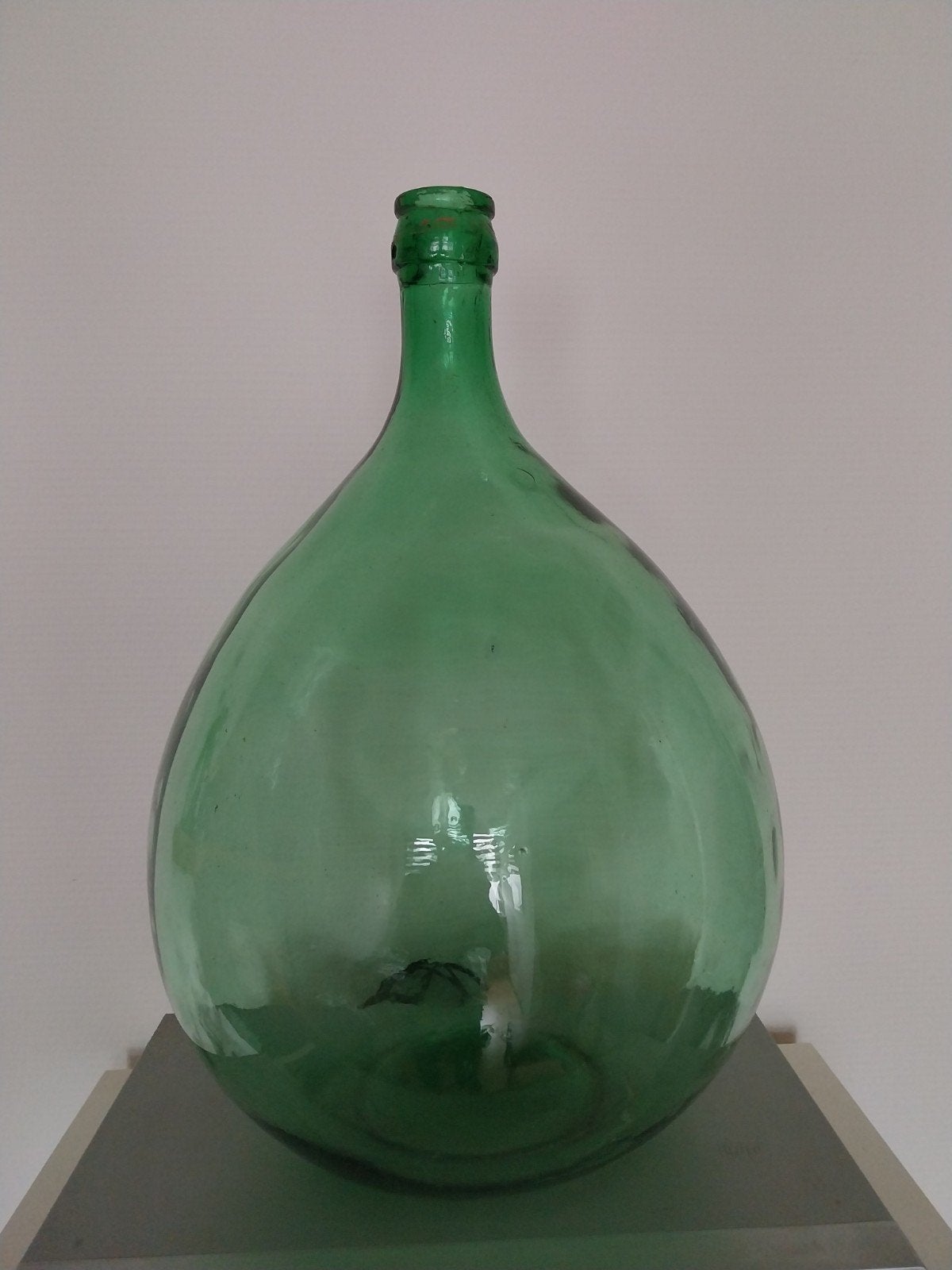 Grote groene glazen fles - Vintage decoratie, Ophalen
