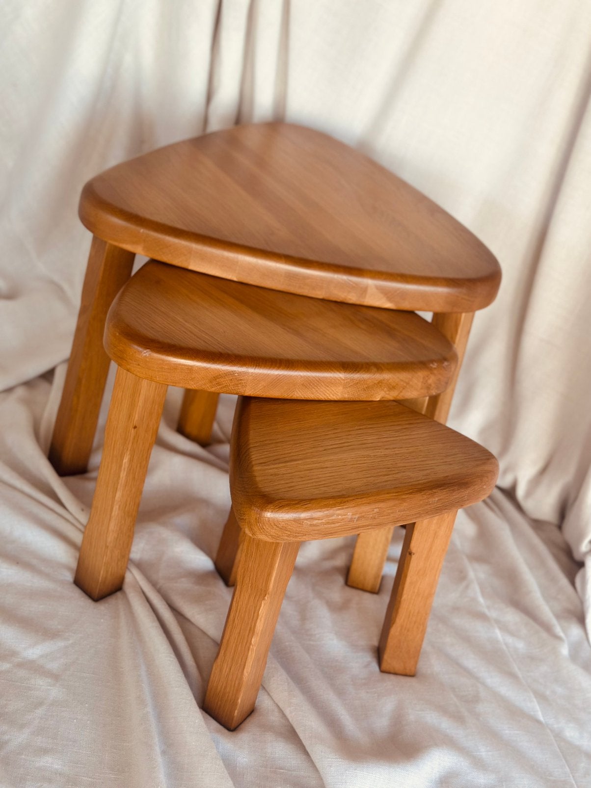 Mimiset Eikenhout Blond Pierre Chapo stijl Midcentury Modern, Ophalen, Zo goed als nieuw, Hout