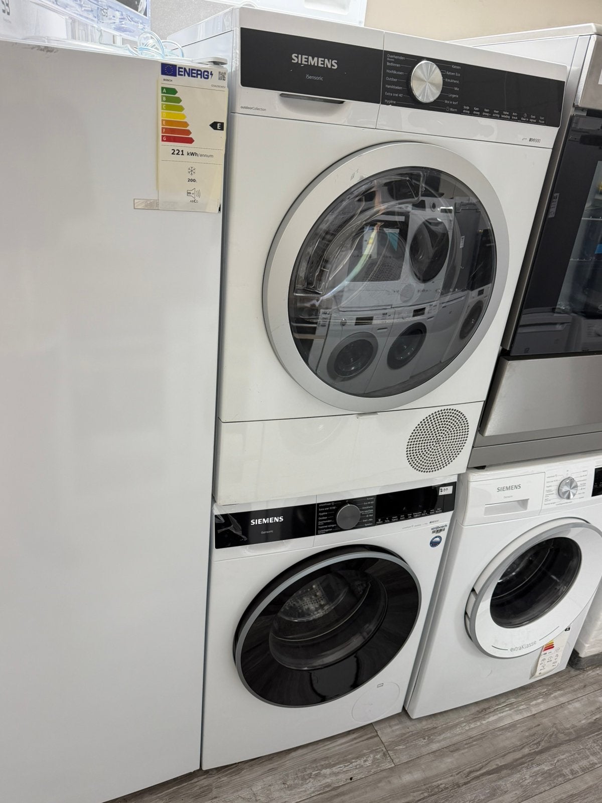 Siemens Set IQ500 Wasmachine En Droger Zo Goed Als Nieuw, Witgoed en Apparatuur, 1200 tot 1600 toeren, Minder dan 85 cm, Info@siemens.nl
