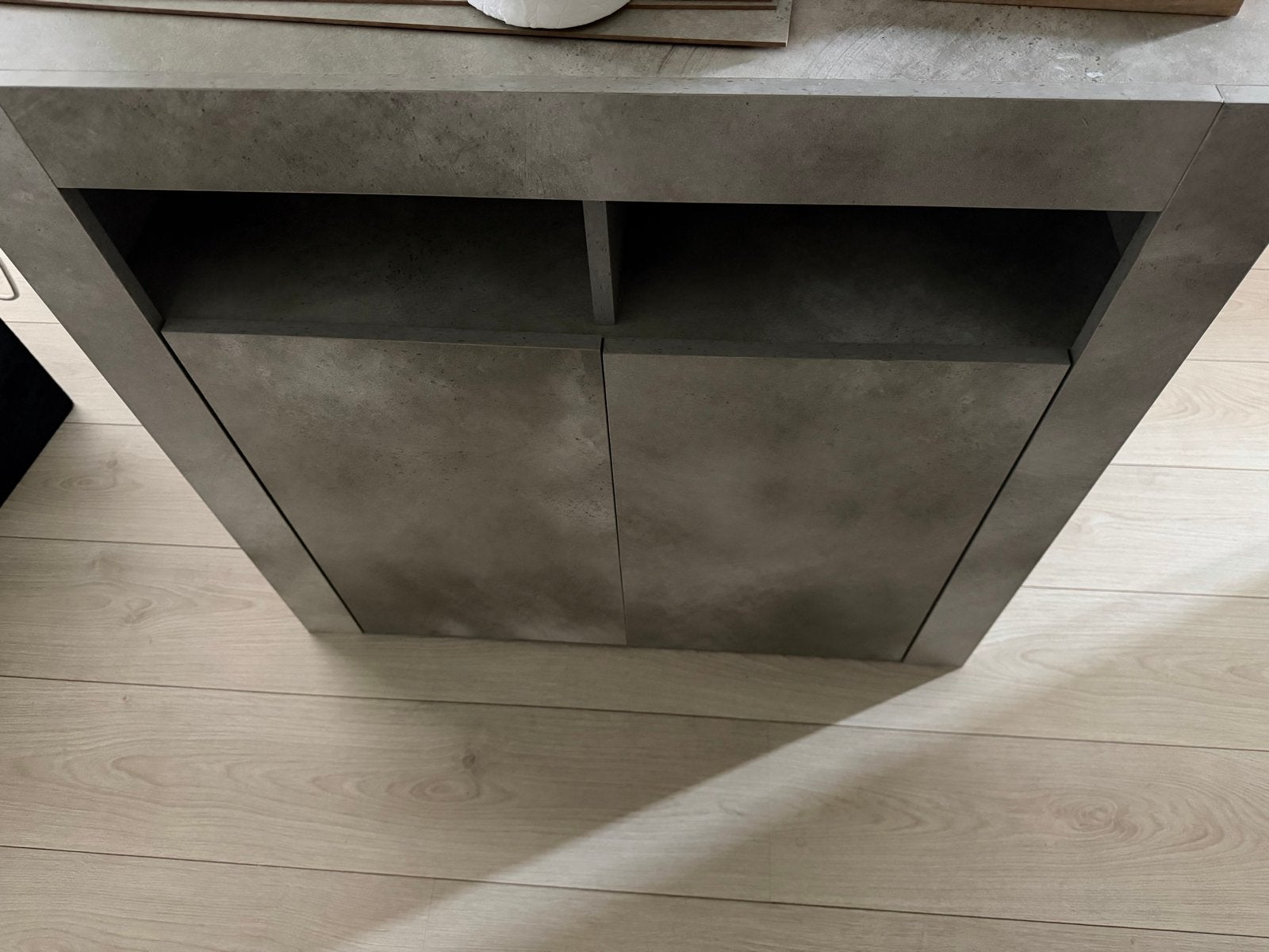 vidaXL Dressoir met LED-verlichting - Betonlook Grijs, Ophalen, Overige materialen, Nieuw, 50 tot 100 cm