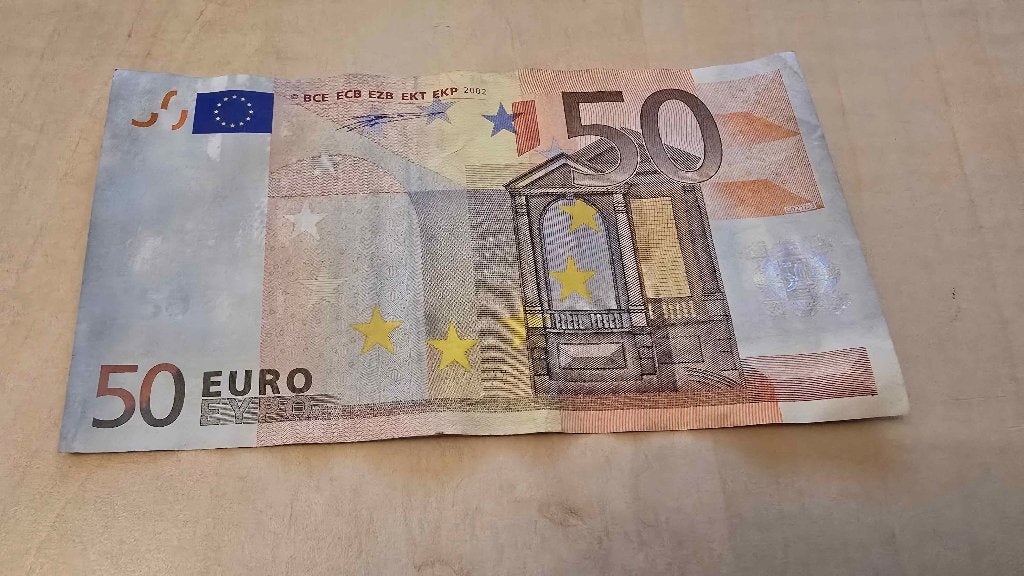 50 euro biljet Nederland 2002, Postzegels en Munten, Ophalen of Verzenden, Overige landen, 50 euro, Los biljet