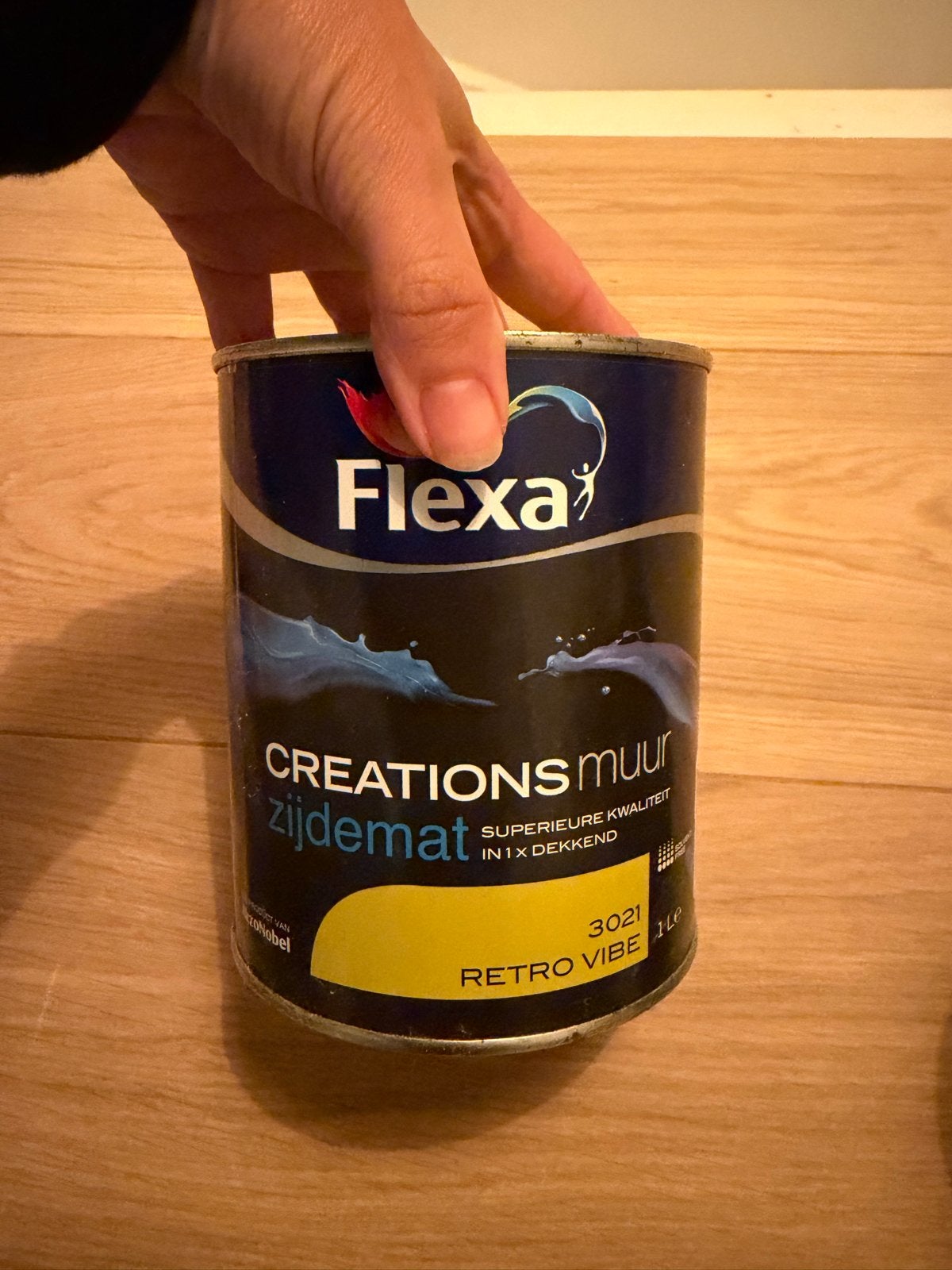 Flexa Creations Muurverf Zijdemat - Retro Vibe, Geel, Nieuw, Ophalen of Verzenden, Verf