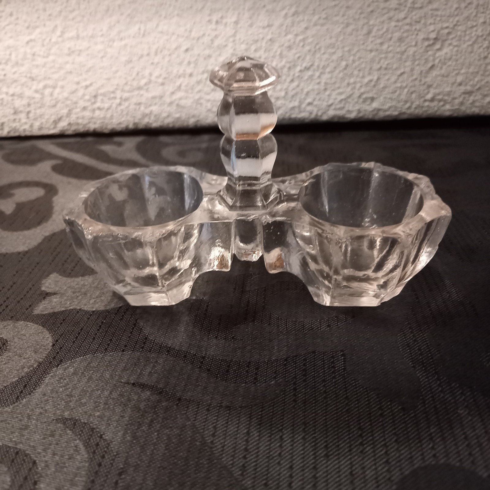 oud glazen peper en zout stel, Antiek en Kunst, Ophalen of Verzenden