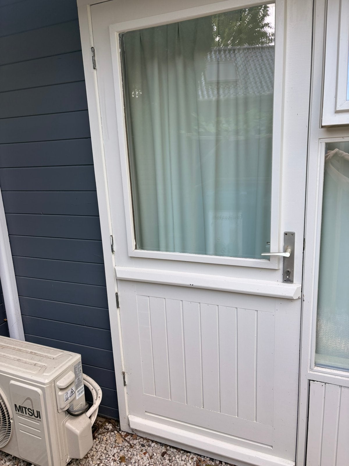 Hardhouten boerendeur hr++ glas, Ophalen, Gebruikt, 200 tot 215 cm, Glas