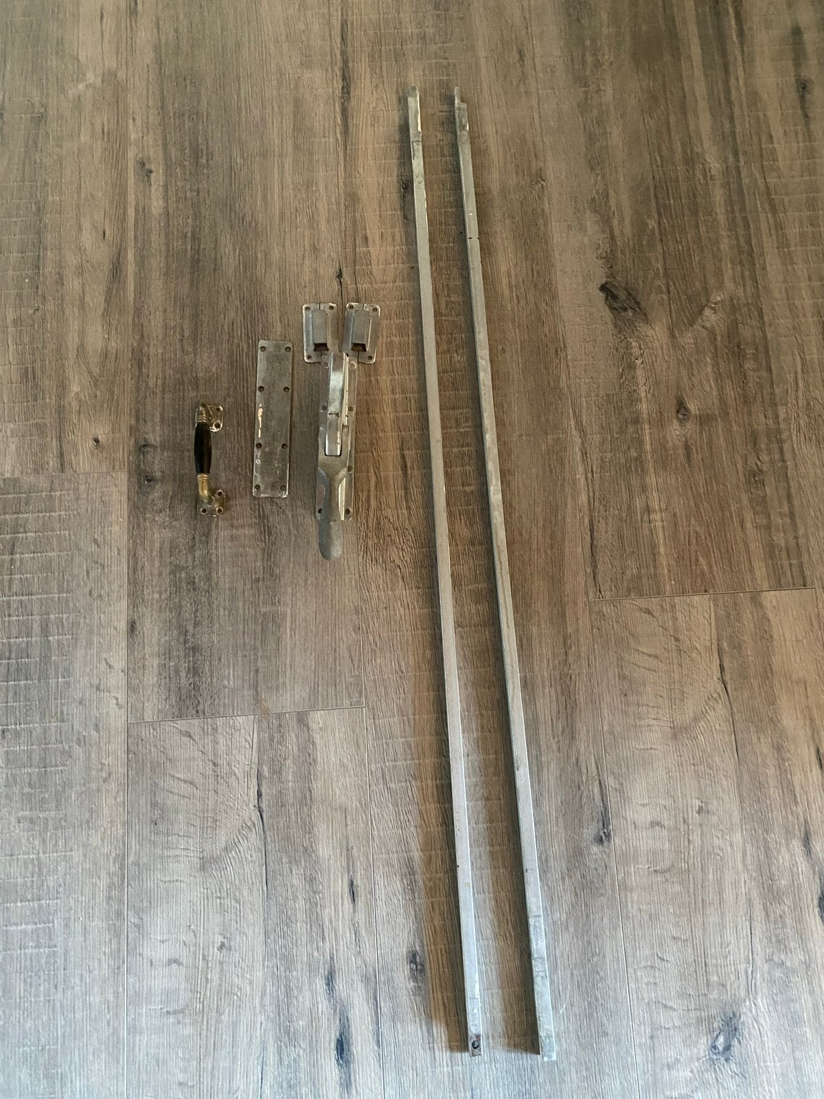deurbeslag openslaande deuren jaren 30, Ophalen of Verzenden, Gebruikt, Overige materialen, Overige typen