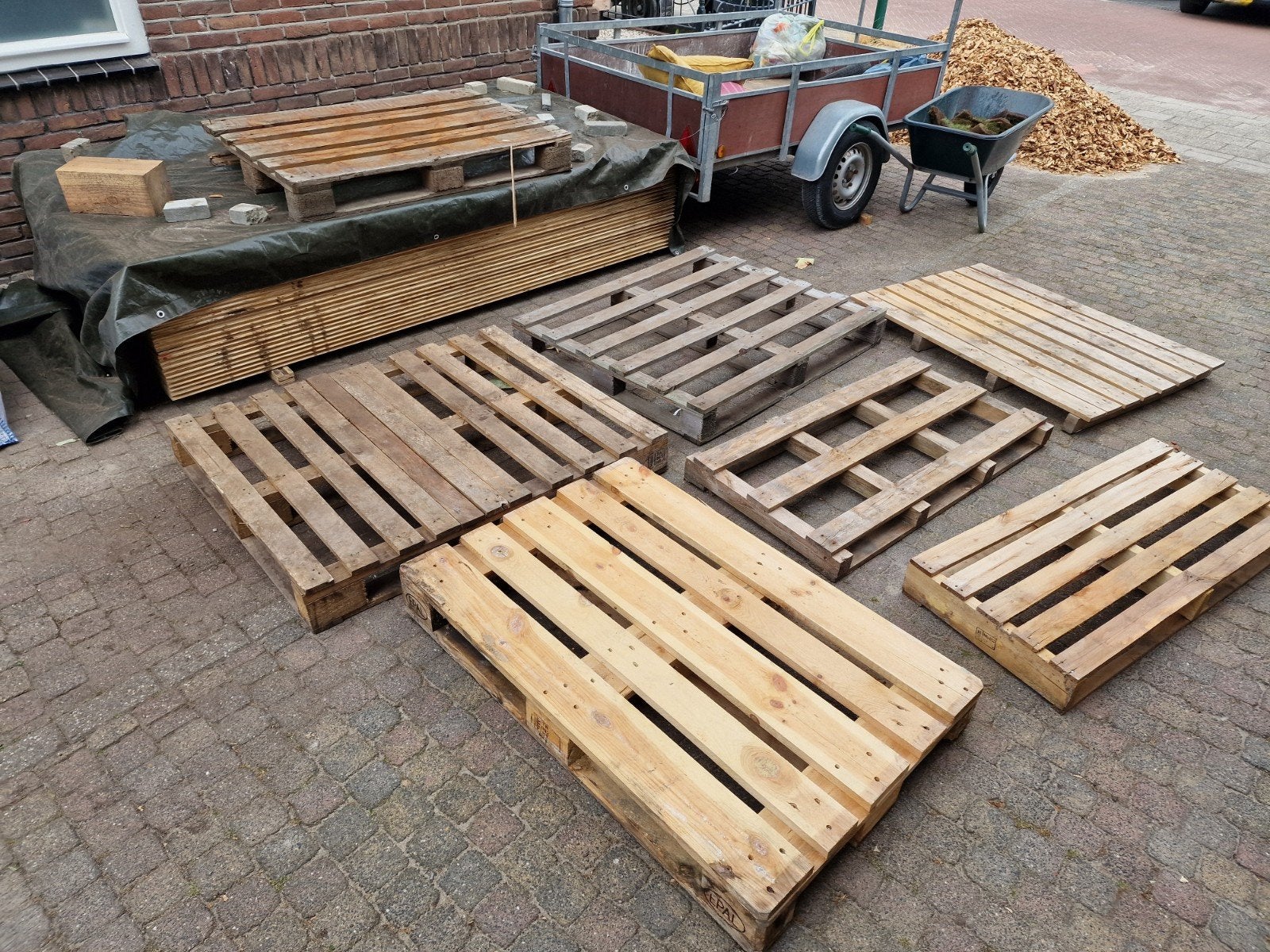 Gratis af te halen: 7 pallets (incl. 1 Europallet), Ophalen of Verzenden