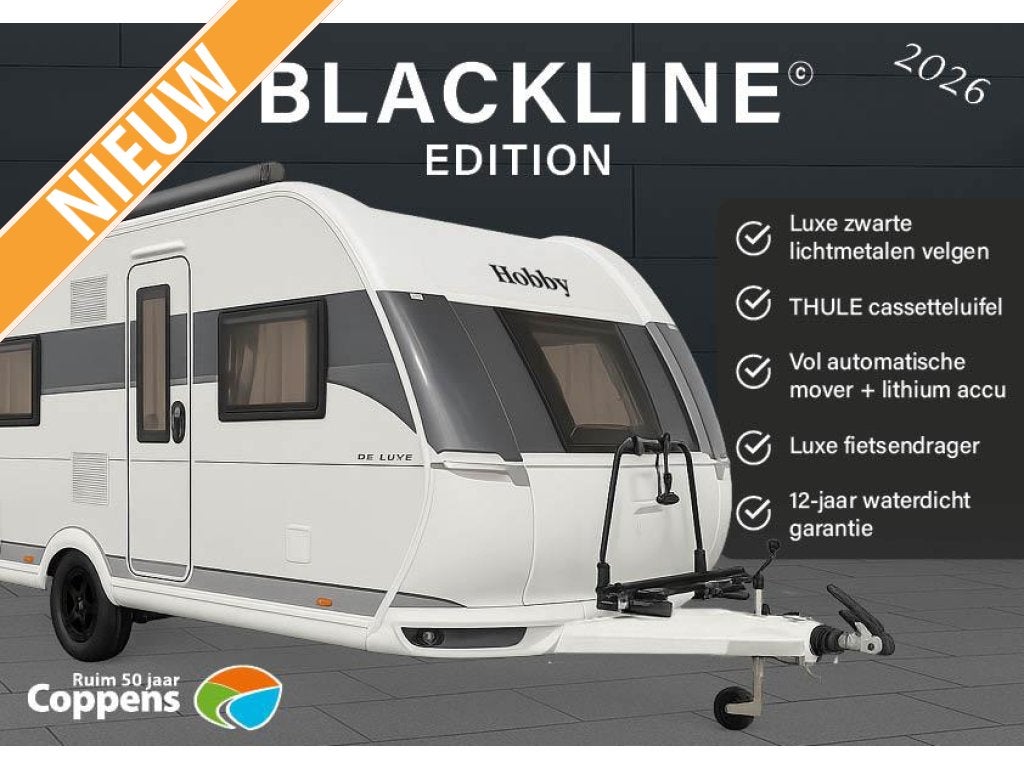 Hobby De Luxe 545 KMF 2026 BLACKLINE ACTIE!!!!, Hobby, Bedrijf, Treinzit, Schokbreker