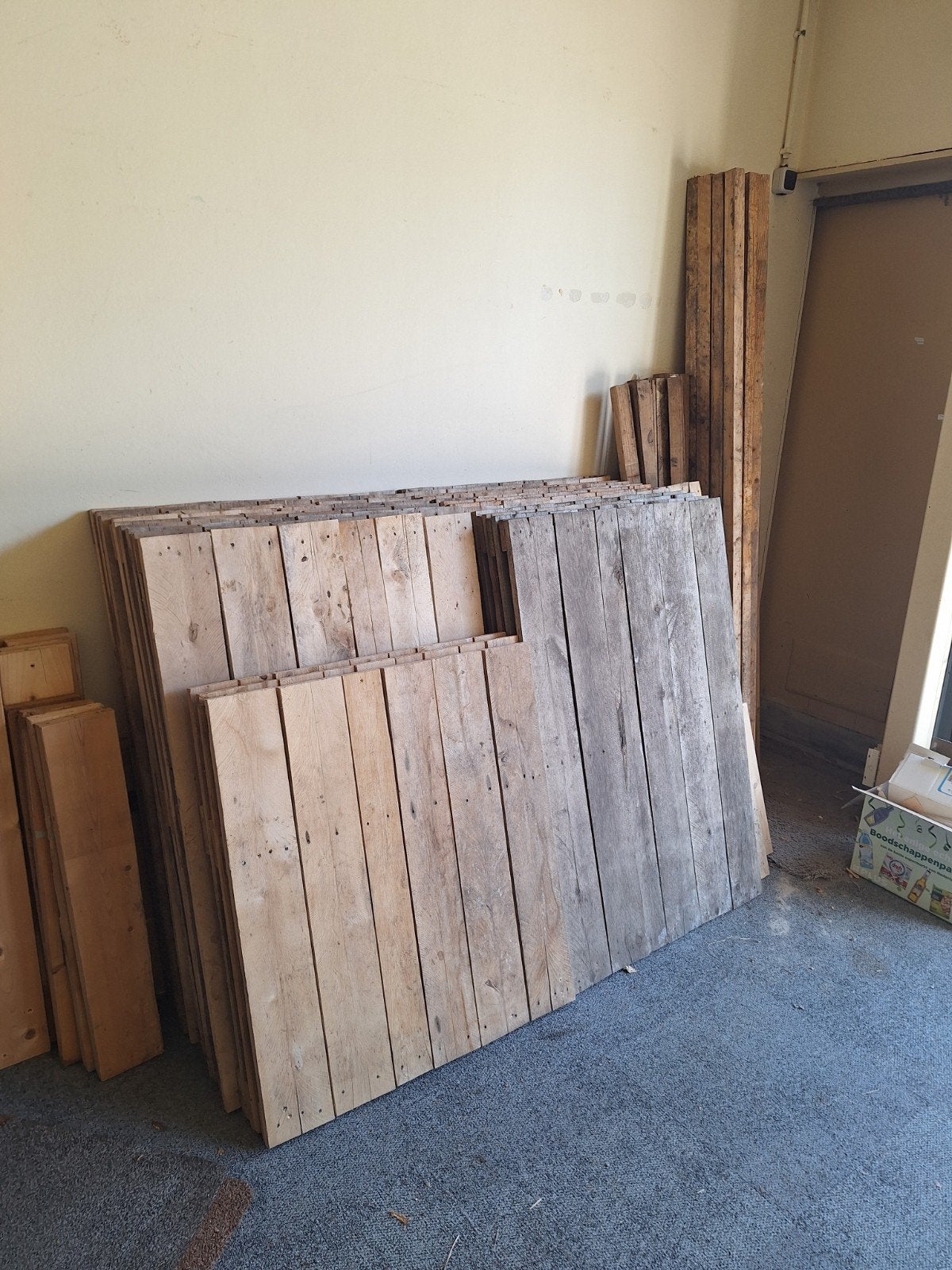 vlonder delen van pallets, Tuin en Terras, Ophalen, Gebruikt, Hout