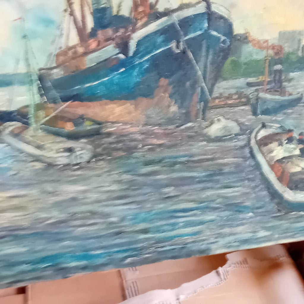 SCHILDER BOOT ZONDEER LIJST, Ophalen