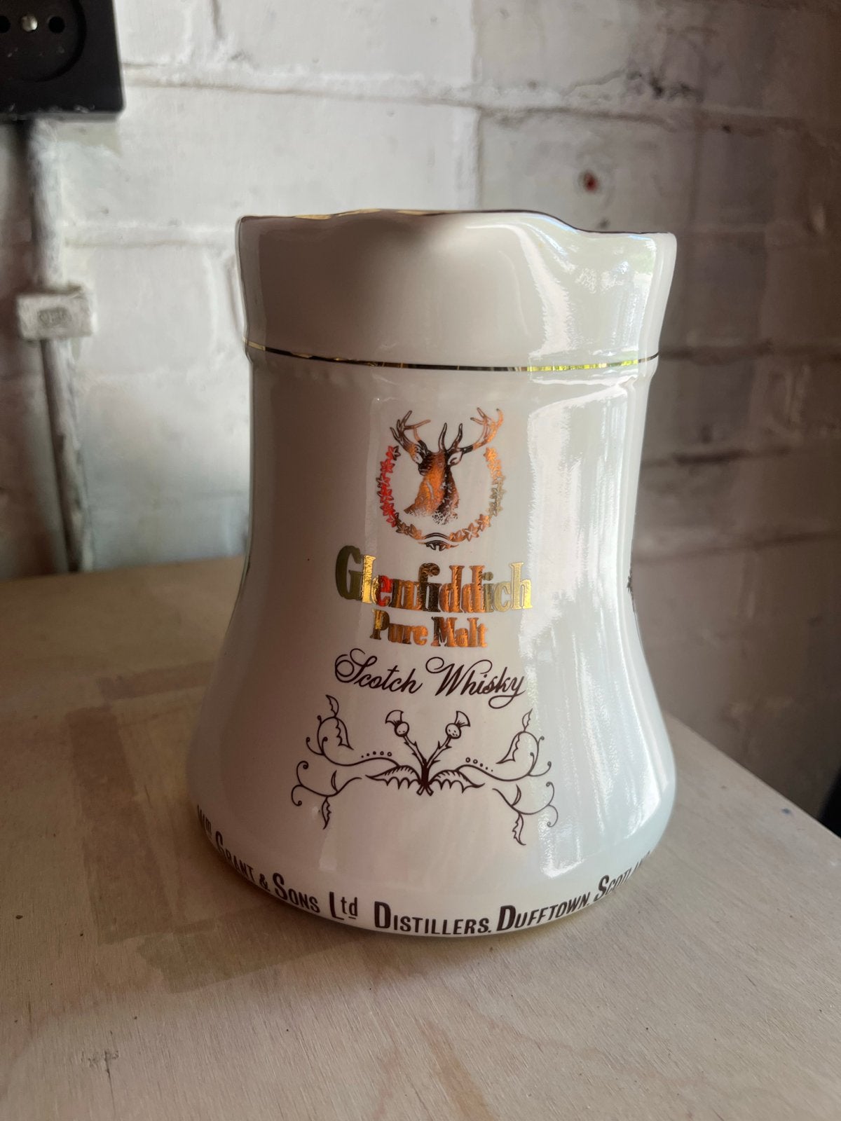 Originele Glenfiddich Keramische Waterkan Pure Malt Whisky, Ophalen of Verzenden, Zo goed als nieuw, Gebruiksvoorwerp