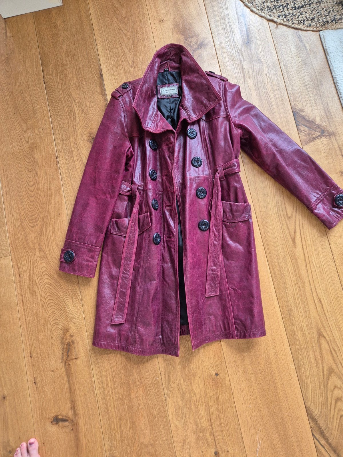 Leren dames jas, Ophalen of Verzenden, Gedragen, Rood