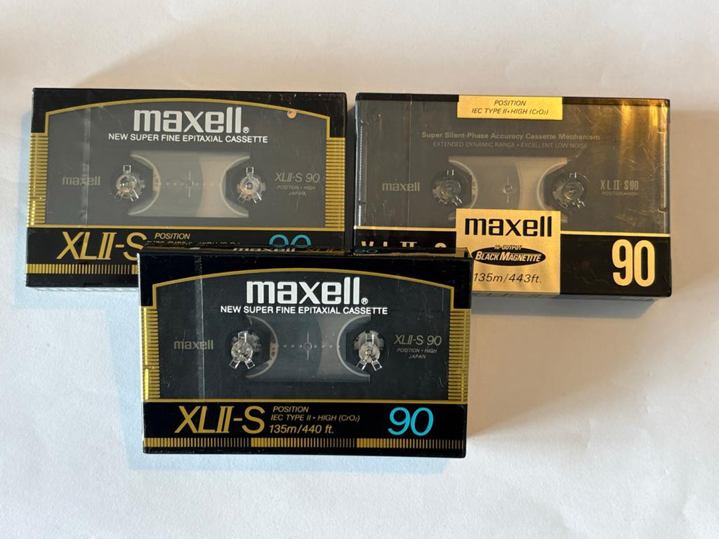 Maxell XLII-S 90 Cassettebandjes (3x), Cd's en Dvd's, Cassettebandjes, 2 t/m 25 bandjes, Overige genres, Ophalen of Verzenden