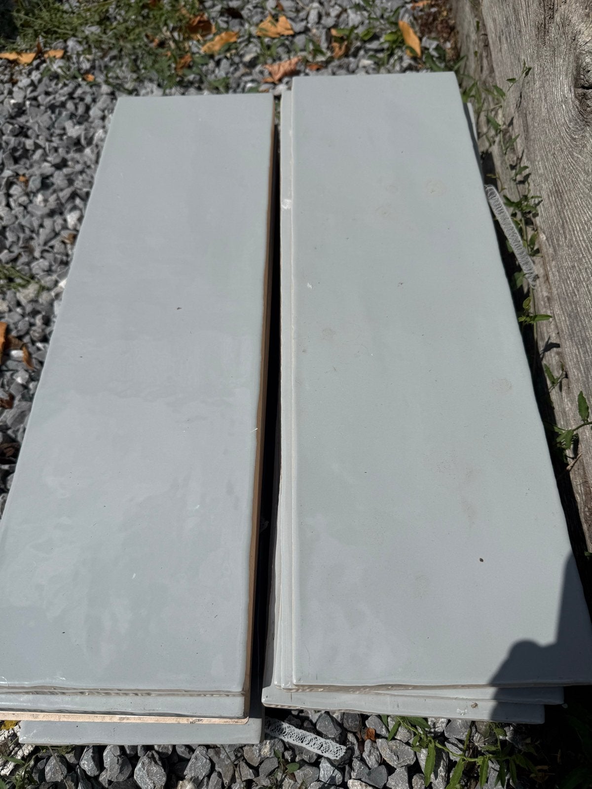 40x Grijze Keramische Badkamertegels 50x15cm, Doe-het-zelf en Verbouw, Tegels, Ophalen, 40 tot 60 cm, Nieuw, Minder dan 20 cm
