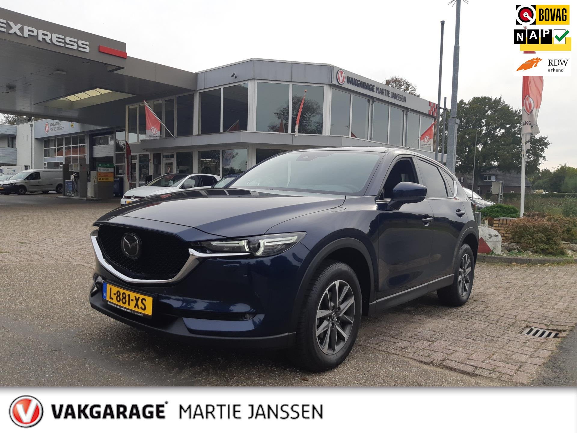 Mazda CX-5 2.5 4WD SkyActiv-G 194 Luxury VOL OPTIES - AUTOMA, Gebruikt, Euro 6, 2000 kg, Blauw