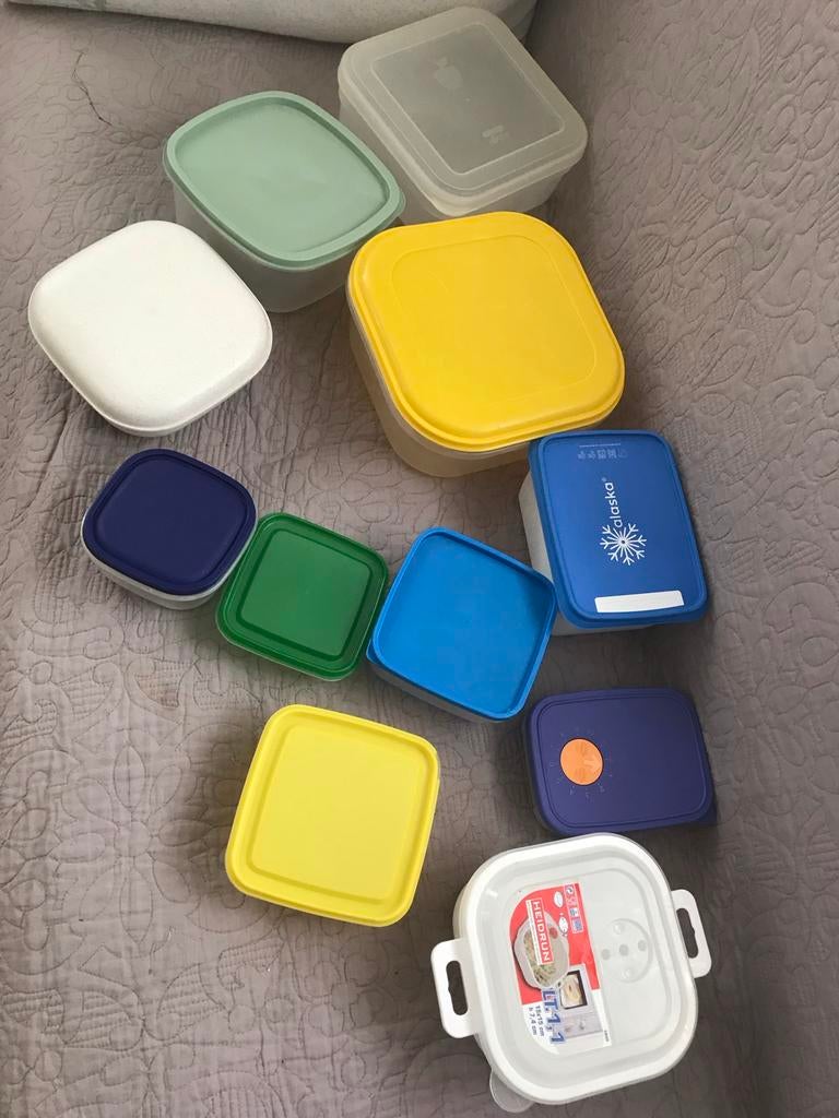 Diverse bewaarbakjes en vershoudbakjes, Ophalen of Verzenden, Zo goed als nieuw, Blauw, Bak of Kom