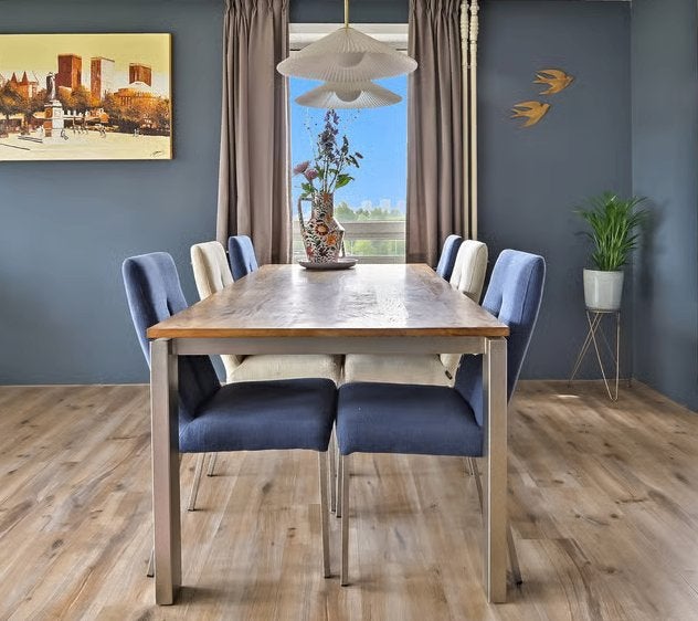 Henders & Hazel eethoek – eettafel + 6 stoelen, Ophalen, Gebruikt, 4 tot 6 stoelen