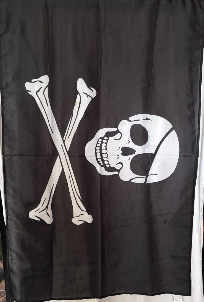 Piraten accessoires – broekje ca. 110 en piratenvlag, Diversen, Ophalen of Verzenden, Gebruikt