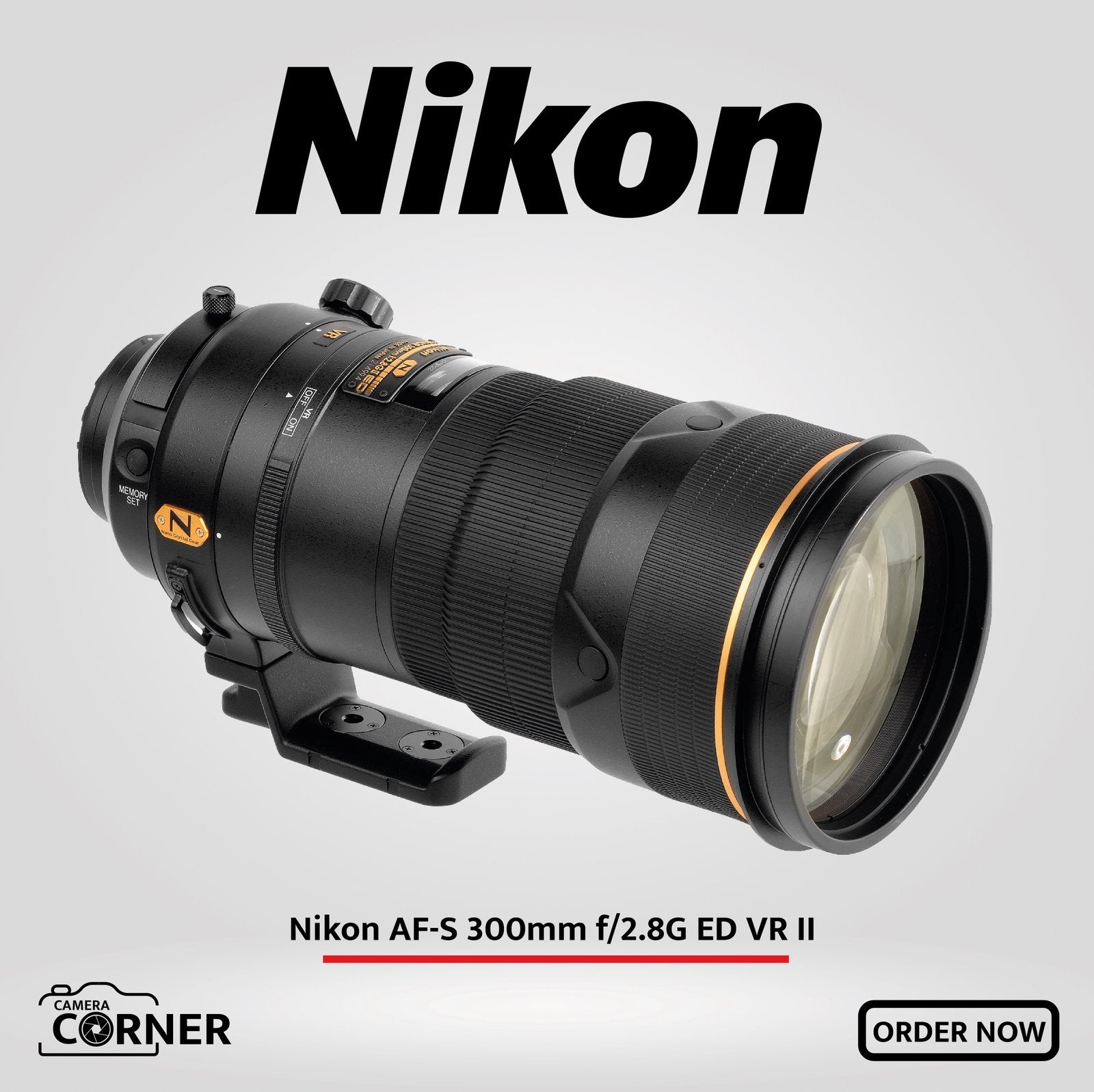 Nikon Nikkor AF-S 300mm f/2.8G ED VR II Occasion MARGE, Ophalen of Verzenden, Zo goed als nieuw, Telelens