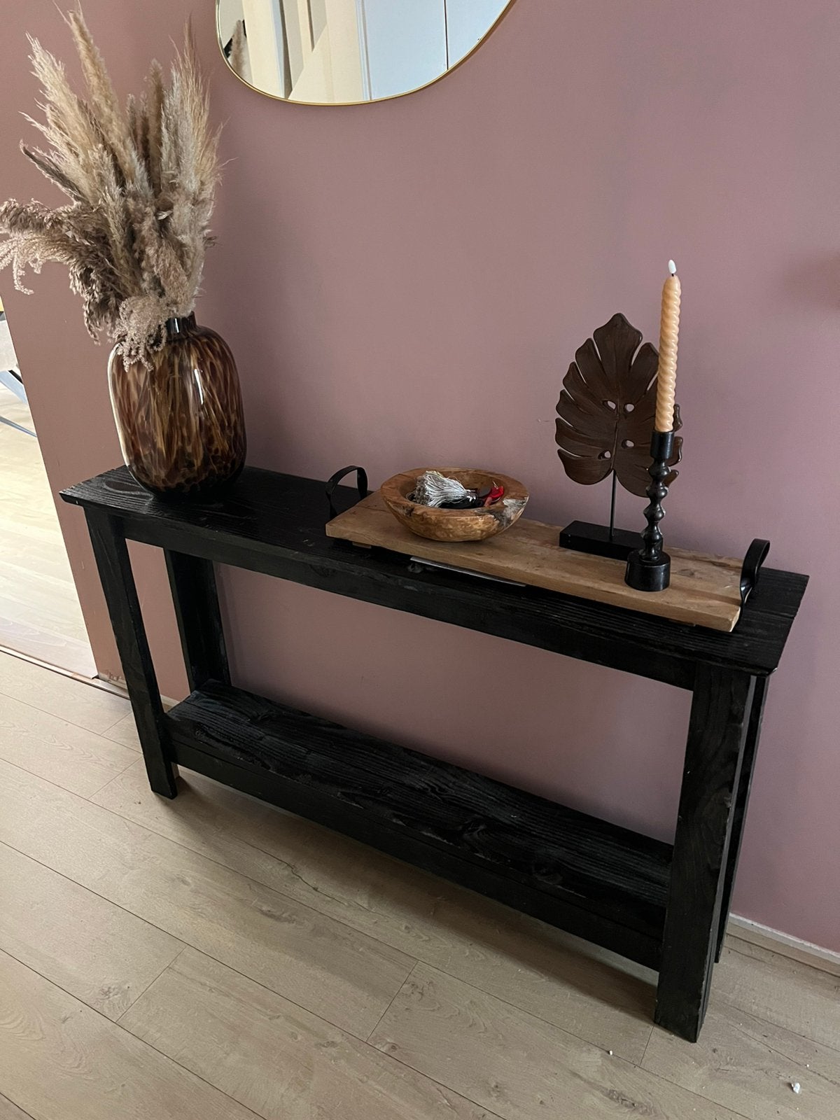 Wandtafel - Sidetable, Ophalen, 100 tot 150 cm, Zo goed als nieuw, 25 tot 50 cm