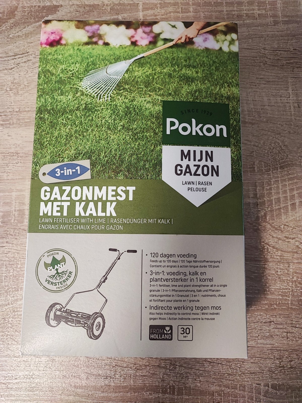 Pokon 3-in-1 Gazonmest met Kalk - 120 dagen voeding, Tuin en Terras, Ophalen of Verzenden, Nieuw