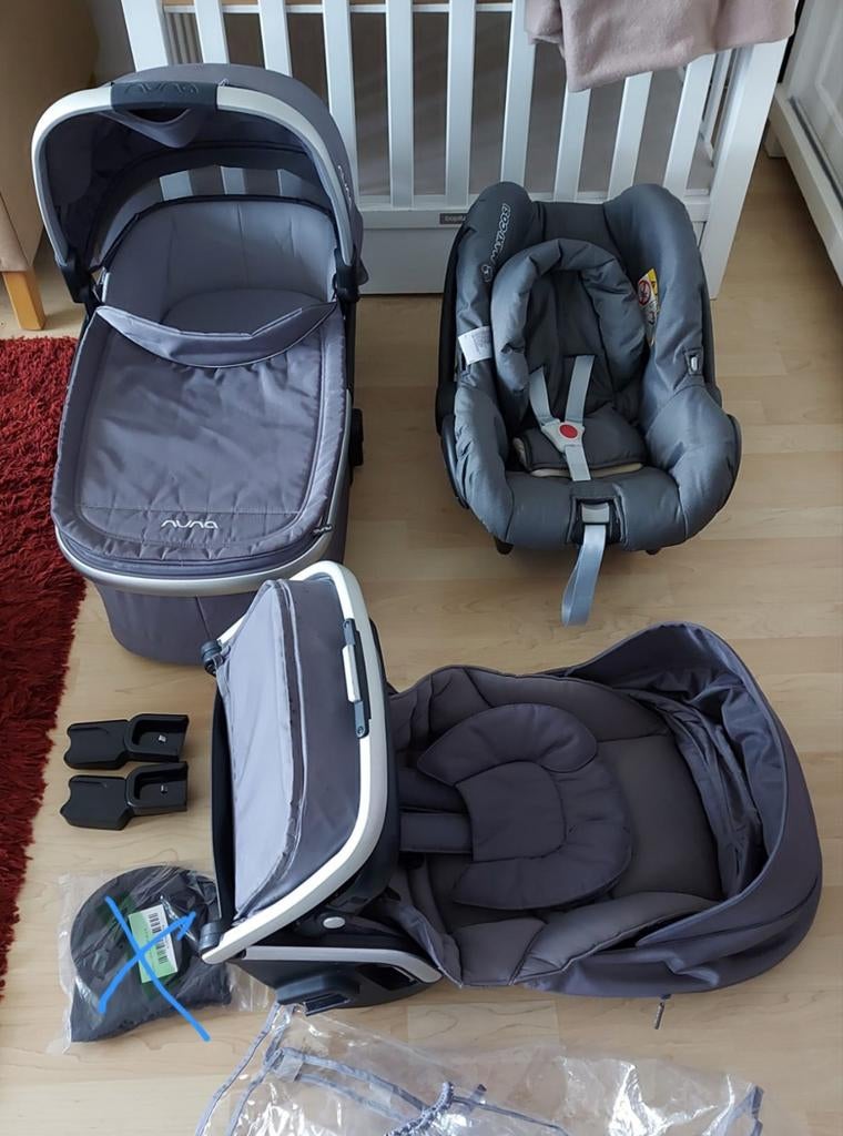Nuna Kinderwagen Set: Reiswieg, wandelwagen & maxi-cosi, Ophalen, Gebruikt, Combiwagen, Overige merken
