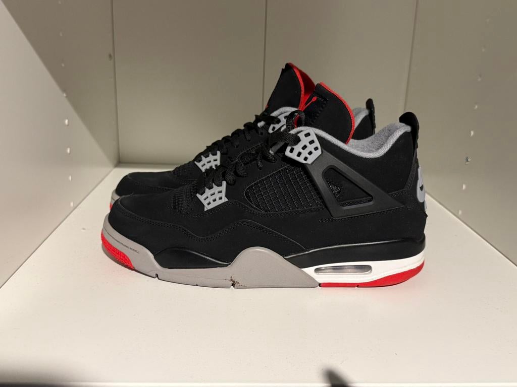Nike Air Jordan 4 Bred 2019, Kleding | Heren, Schoenen, Ophalen of Verzenden, Zo goed als nieuw, Zwart