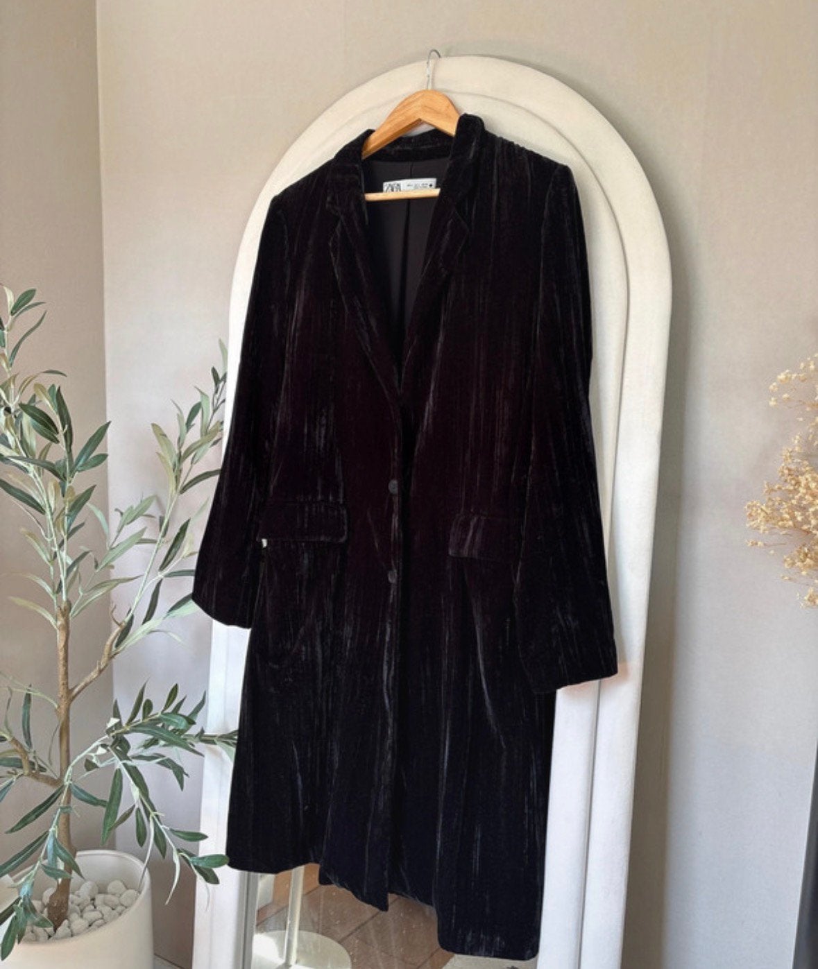 Zara lange blazer jas maat L, Ophalen of Verzenden, Gedragen, Maat 42/44 (L), Zwart