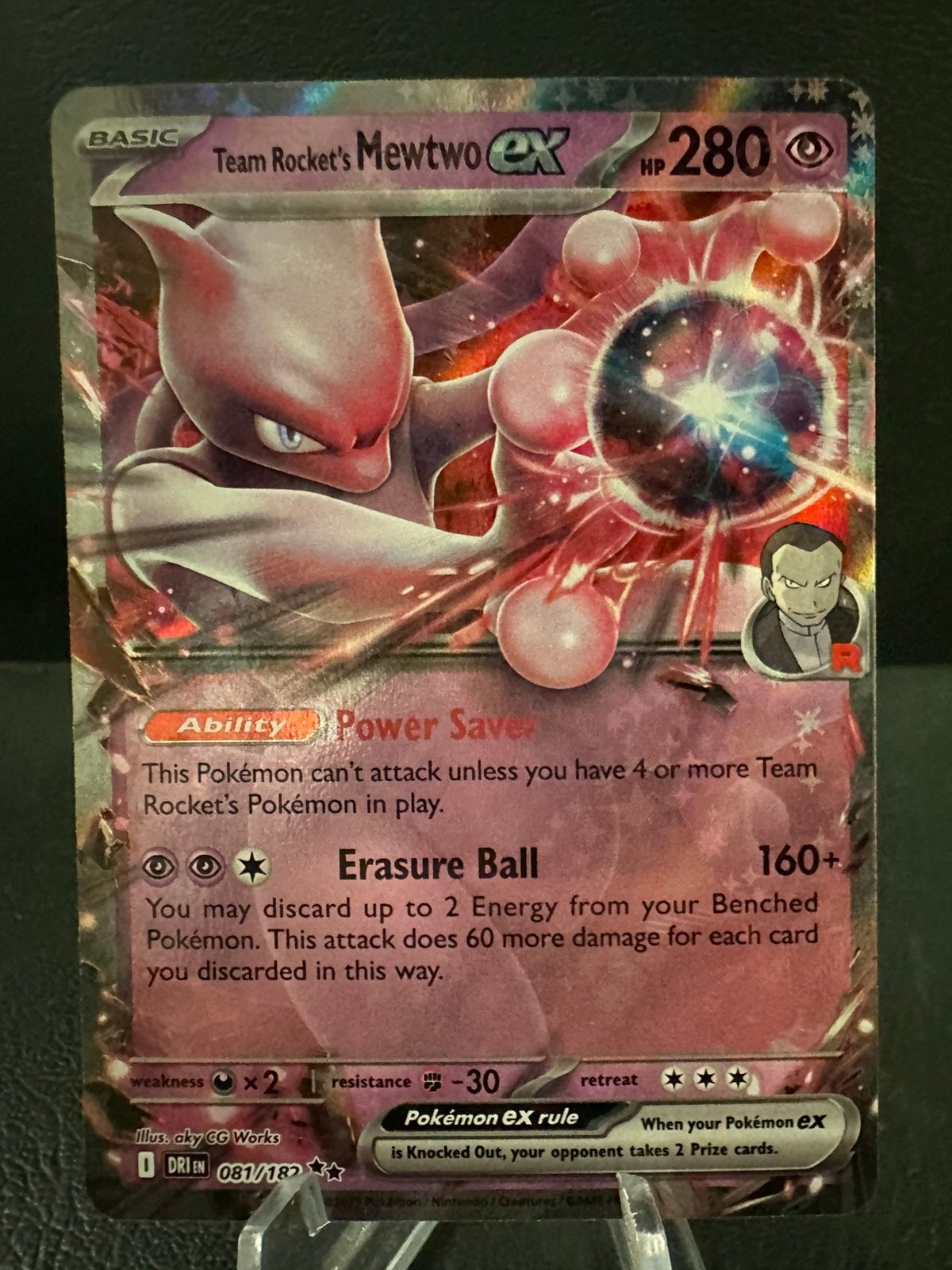 Pokemon destined rivals team rocket’s mewtwo ex 081/182, Ophalen of Verzenden, Zo goed als nieuw