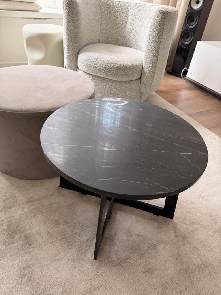 By boo marmer salon tafel, Ophalen, Zo goed als nieuw, Rond, 50 tot 100 cm