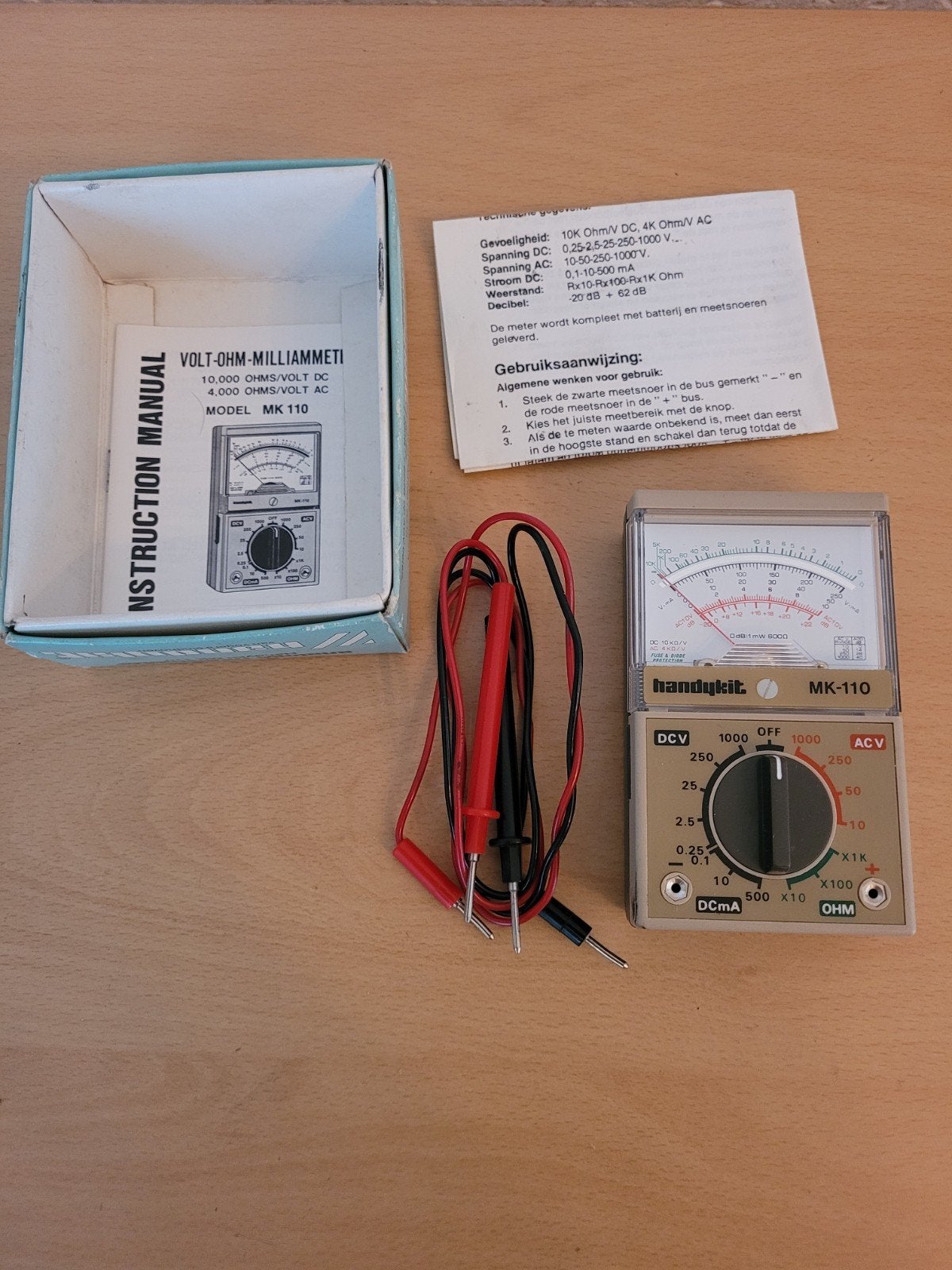 Handykit MK-110 analoge multimeter, Ophalen of Verzenden, Gebruikt