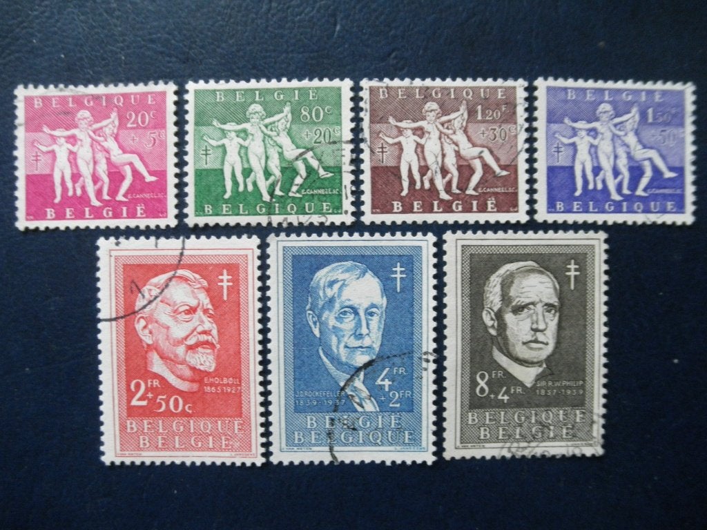 Postzegels België 1955 tbc - cw. 30,00., Ophalen of Verzenden, Gestempeld