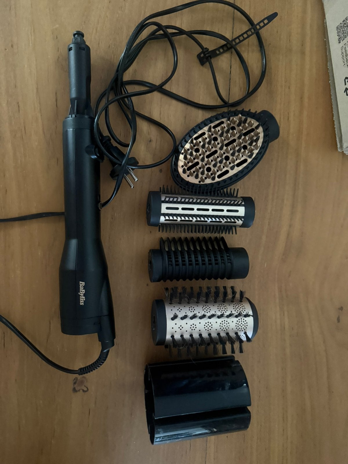 Babyliss krulborstel - compleet en vrijwel ongebruikt, Verzenden, Zo goed als nieuw, Krultang of Stijltang
