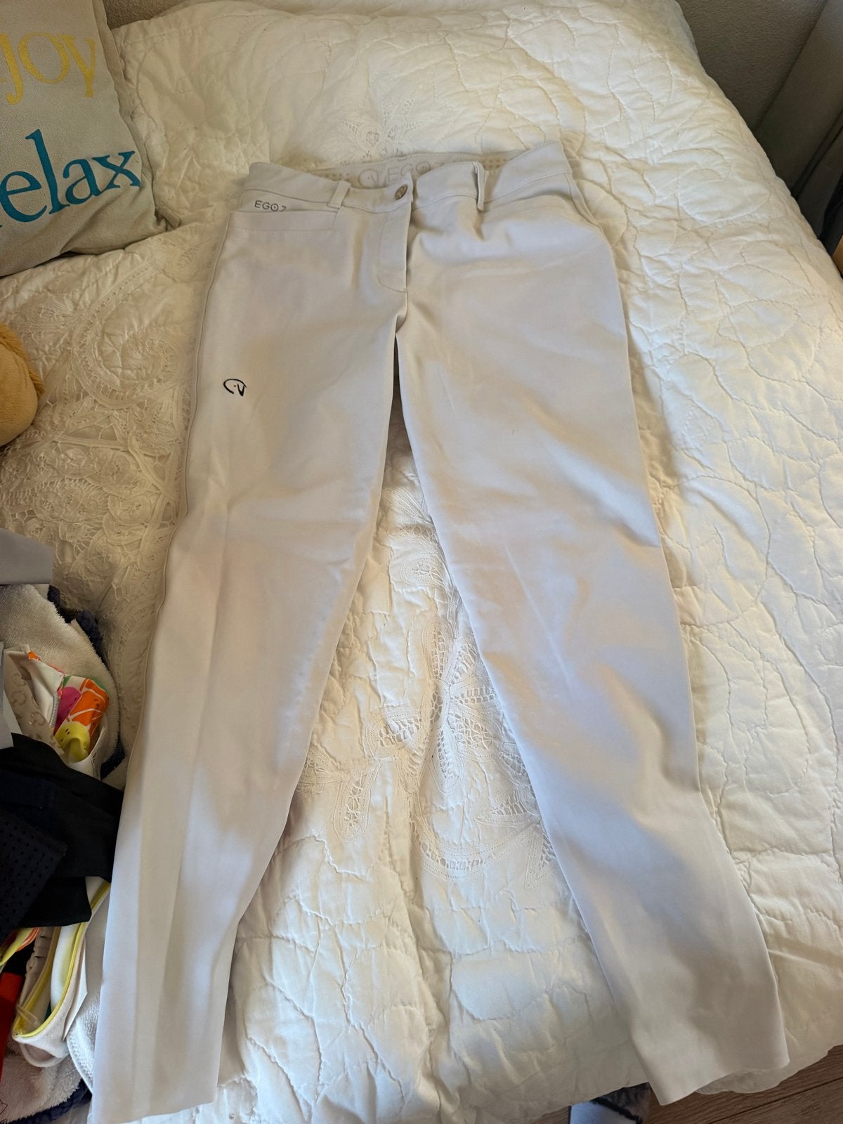 EGO7 rijbroek wit - IT 42 (M) - kleine naad los, Dieren en Toebehoren, EGO7, M, Onderkleding, Ophalen of Verzenden