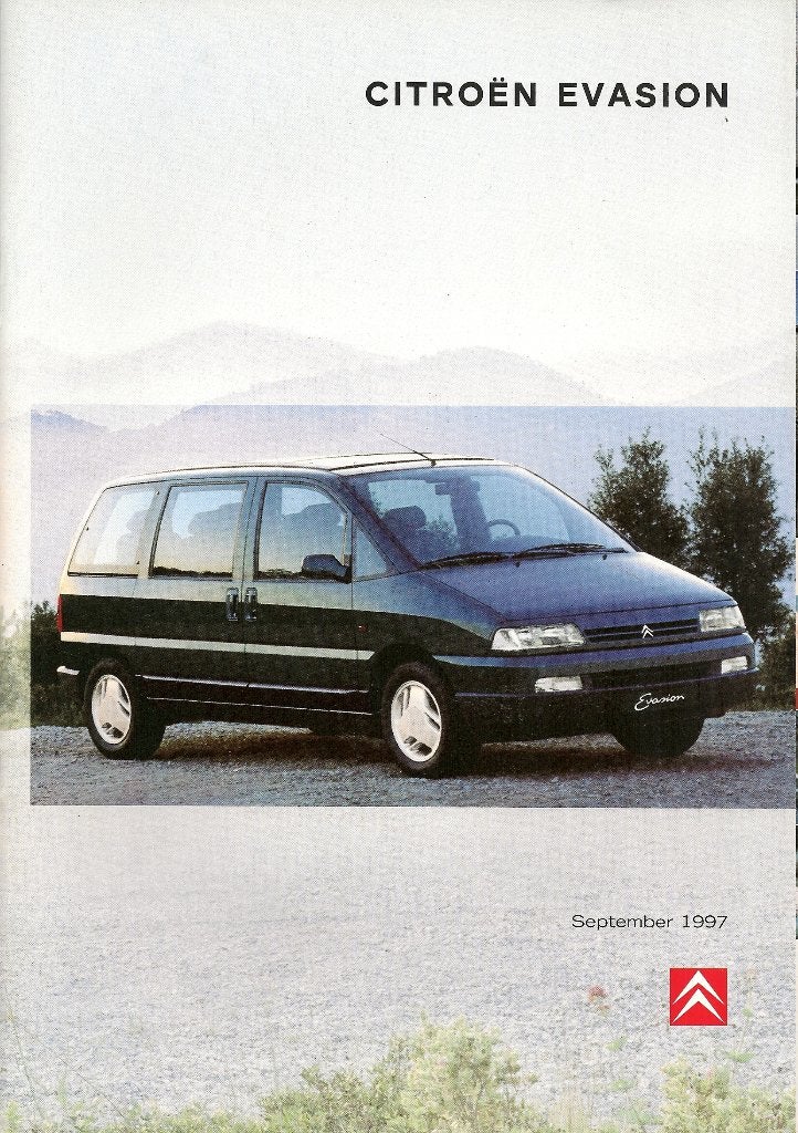 Folder Citroën Evasion, september 1997, Ophalen of Verzenden, Nieuw, Citroën