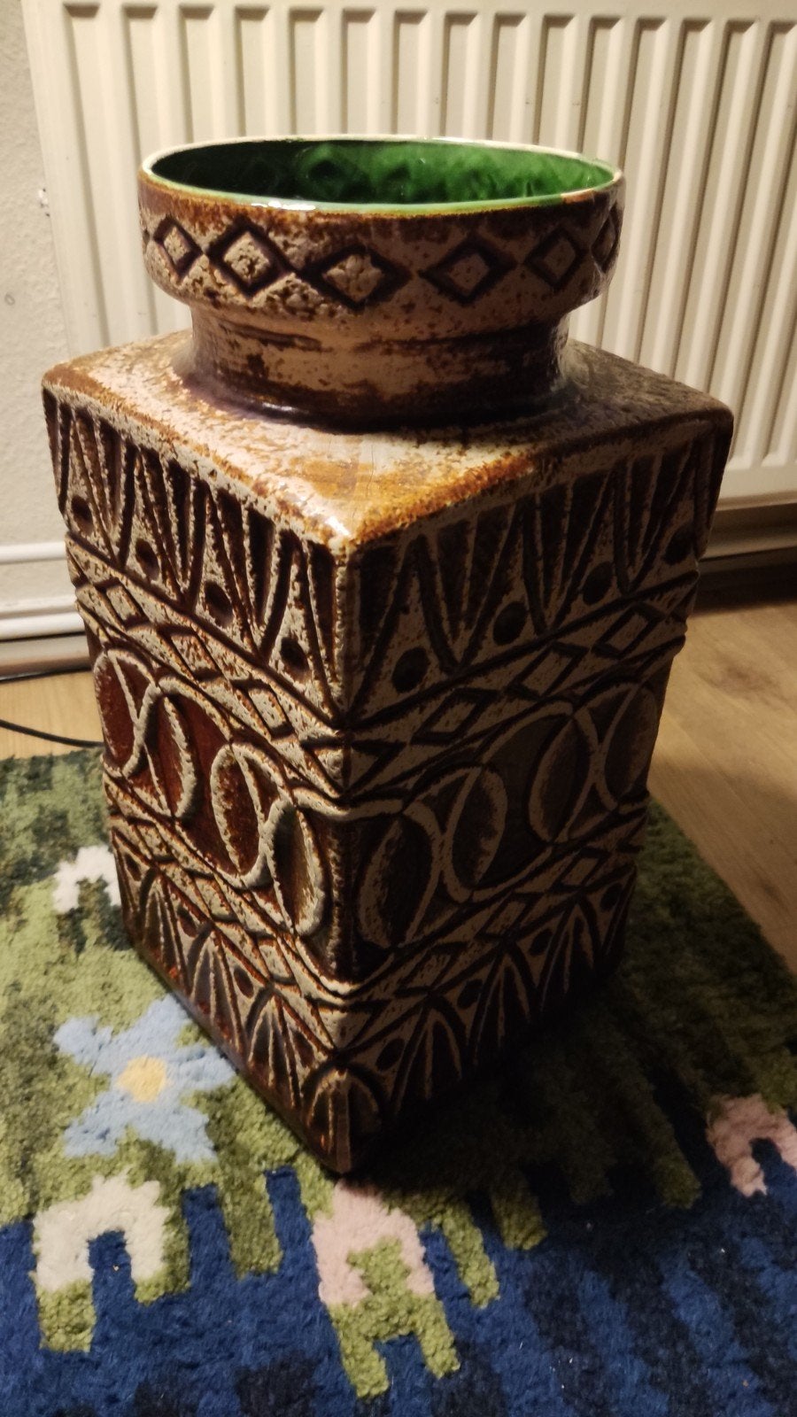 Vintage West Germany Bay keramiek lava vaas - Bodo Mans, Ophalen of Verzenden