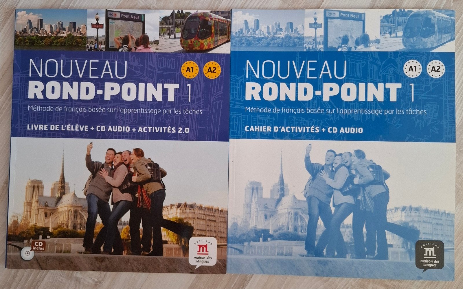 Nouveau Rond-Point 1: Franse lesboeken A1/A2 (2 boeken), Boeken, Frans, Non-fictie, Nieuw, Ophalen of Verzenden