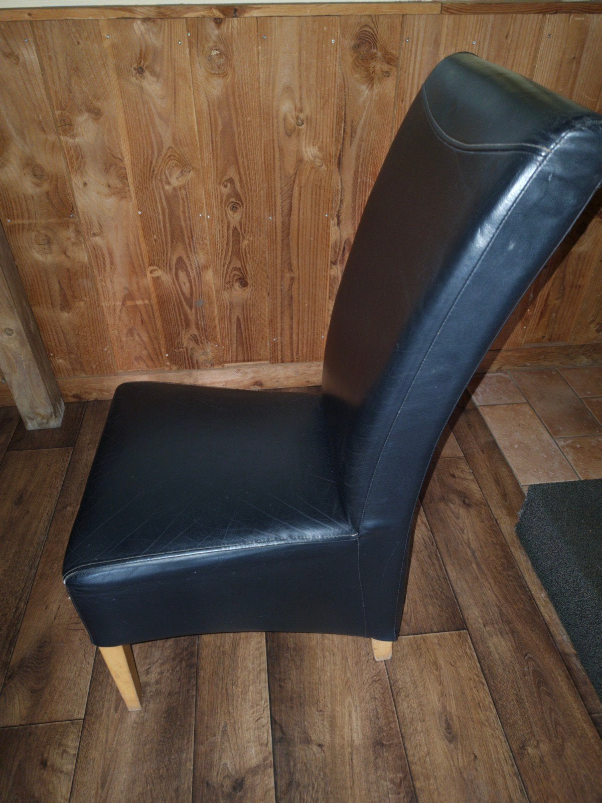 6 Zwarte Eetkamerstoelen, Ophalen, Gebruikt, Zwart, Vijf, Zes of meer stoelen